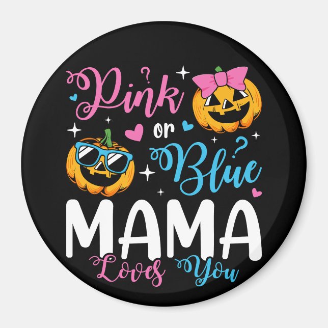 Imã Mama Rosa Ou Azul Te Ama Um Círculo De Bebê De Abó (Frente)