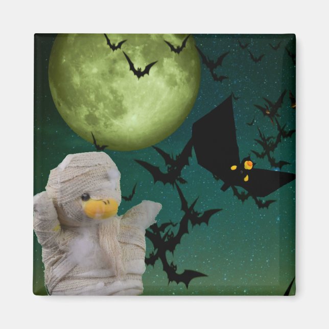 Imã Mamãe, Bat & Moon Halloween (Frente)