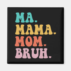 Imã Mamãe Bruh Heart Mãe Boys Diversão Dia de as mães