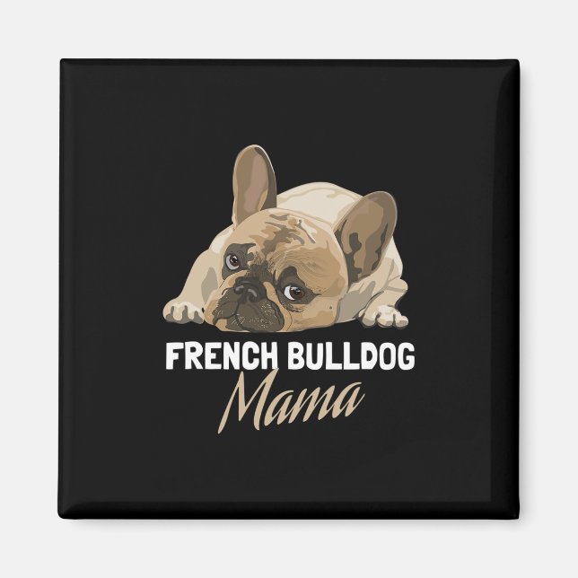 Imã Mamãe Buldogue Touros Cachorros (Frente)