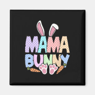 Imã Mamãe Bunny Dia de Páscoa Coelho Fofo Família Coel