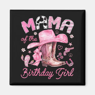Imã Mamãe da aniversariante vaqueira rosa western