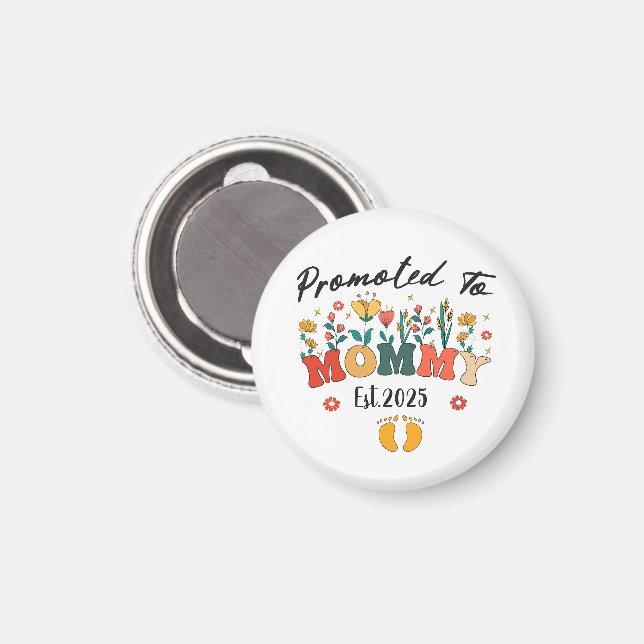 Imã Mamãe-de-2025: Novo Presente para Mãe Recém-Parida (Front/Back)