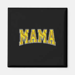 Imã Mamãe de Softbol Mamãe Dia das Mães Mulheres Orgul