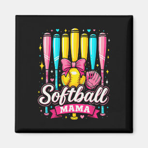 Imã Mamãe de Softbol Sofbol Coquete Arco Softbol 