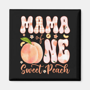 Imã Mamãe de um doce pêssego festa de 1º aniversário m