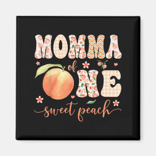 Imã Mamãe de uma Doce Pêssego Aniversário de 1 Ano Men