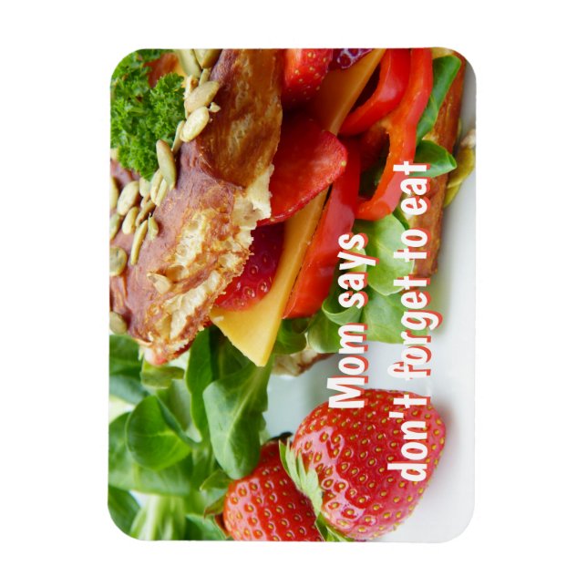 Ímã Mamãe disse para não esquecer de comer (Vertical)