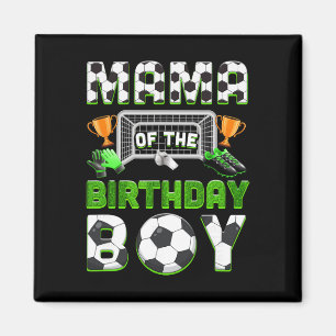 Imã Mamãe do Menino de Aniversário Família de Futebol