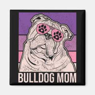 Imã Mamãe Dona de Animal Amante de Animais Roupa Bulld