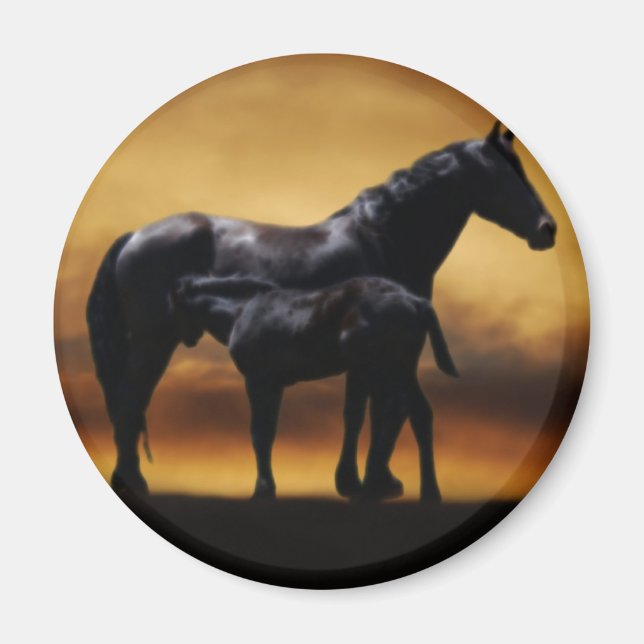 Imã Mamãe e Baby Colt (Frente)