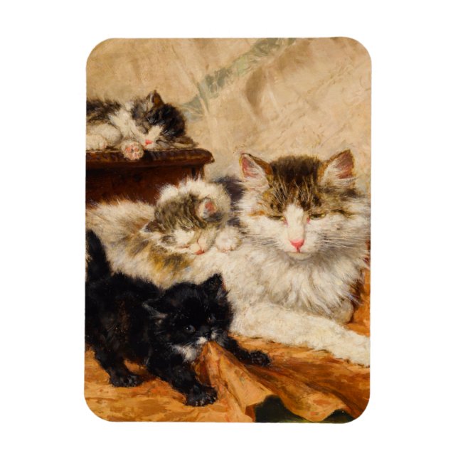 Ímã Mamãe e Seus Gatinhos (Vertical)