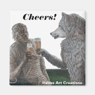 Imã Mamãe e Werewolf Bebendo Beer Saúde! Íman