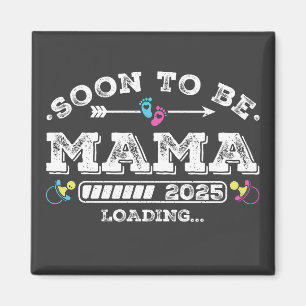 Imã Mamãe em Breve 2025 Carregando Quadrado