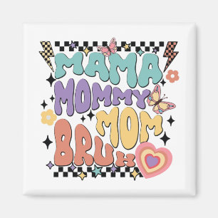 Imã Mamãe Mãe Bruh Retro Groovage Dia de as mães Vinta