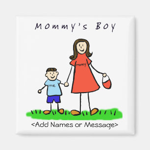Imã Mamãe - Magnet da Família Mãe e Filho Brunette