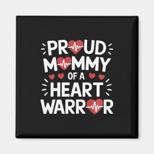 Imã Mamãe Orgulhosa De Um Guerreiro Cardíaco Warri De