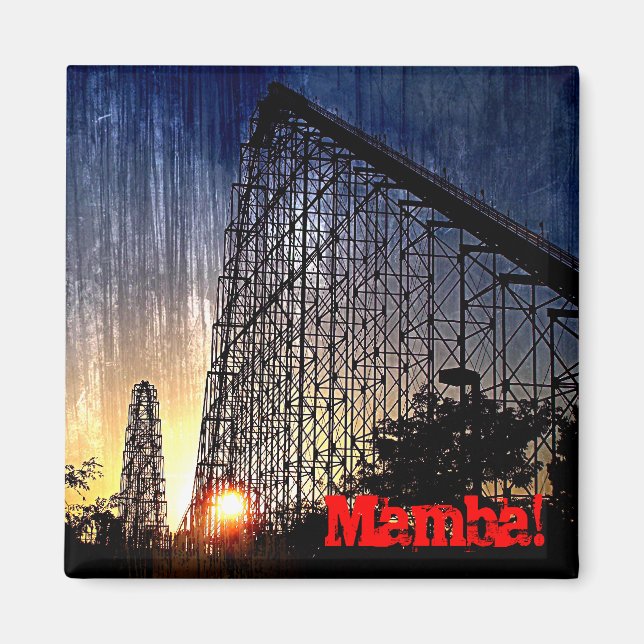 Imã Mamba Rollercoaster World's of Fun Kansas City (Frente)