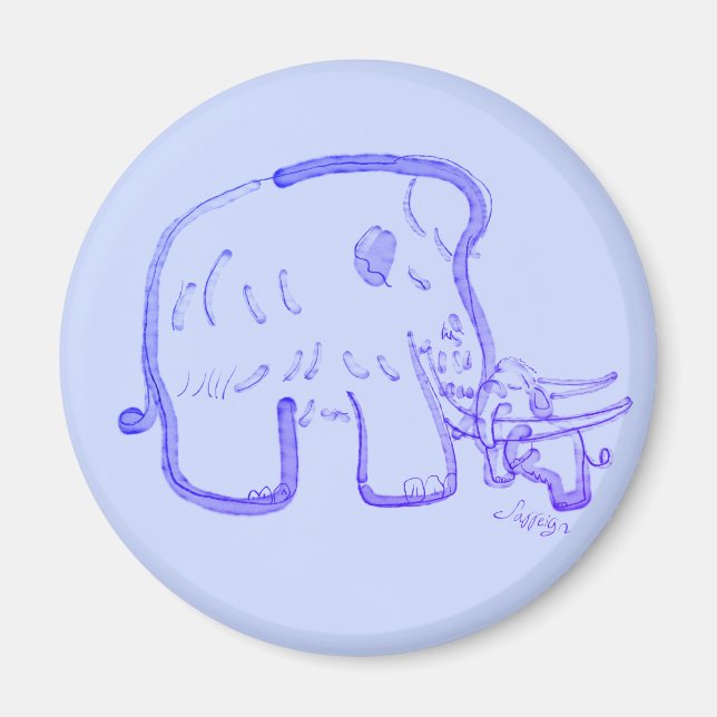 Imã Mamute e vitelo (Frente)