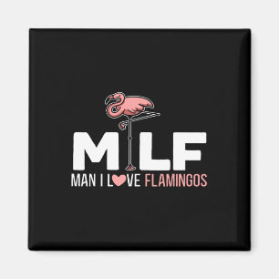 Imã Man I Love Flamingos Bird Lover Summer Flamingo