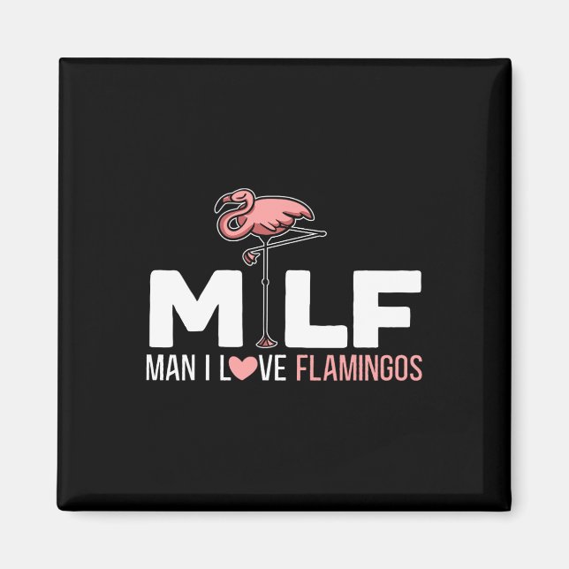 Imã Man I Love Flamingos Bird Lover Summer Flamingo (Frente)