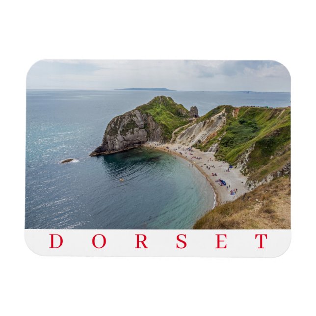 Ímã Man O'War Beach view Dorset fridge magnet (Horizontal)