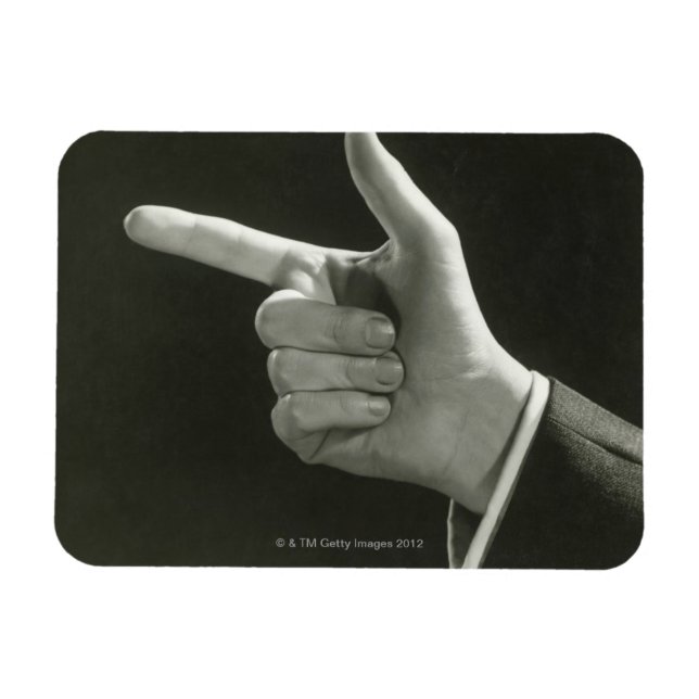 Ímã Man Pointing (Horizontal)