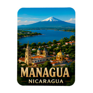 Ímã Managua Nicarágua Viagem Cidade Lembrança Presente