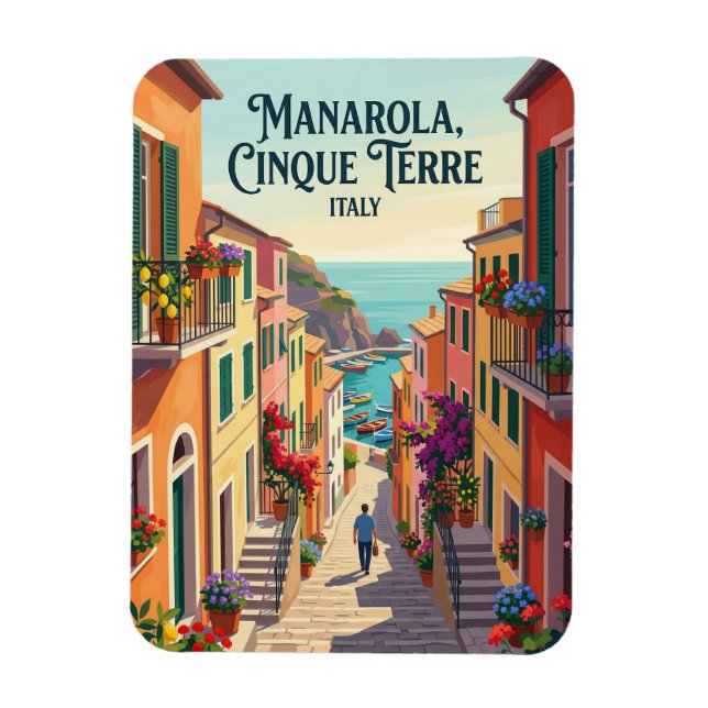 Ímã Manarola, Cinque Terre, Itália (Vertical)