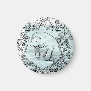 Imã Manatear na Moldura de Rico