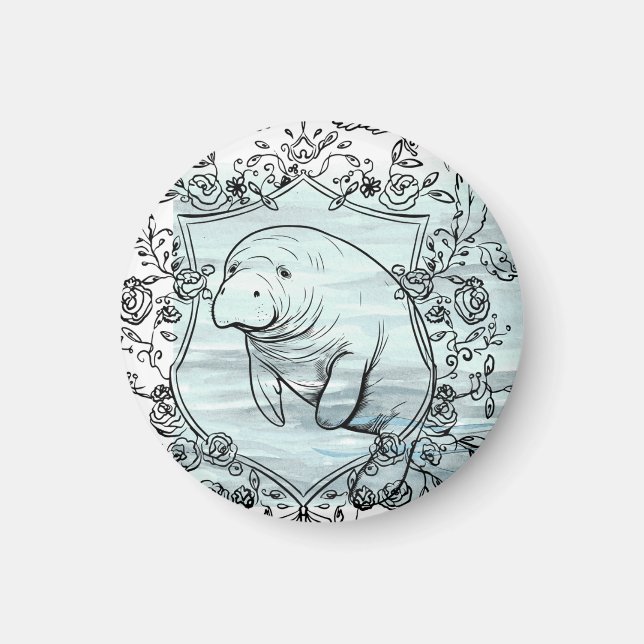 Imã Manatear na Moldura de Rico (Frente)