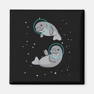 Imã Manatee - Astronauta Gift Mulheres Manatee Espacia