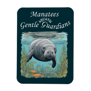 Ímã Manatees Gentle Aquatic Guardians