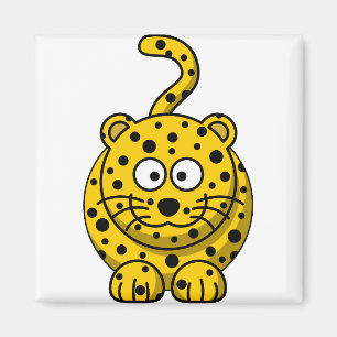 Imã Manchas-leopardo Amarelo Vida Selvagem Safari Afri