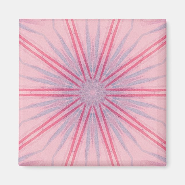 Imã Manchas rosa e azuis Caleidoscópios (Frente)
