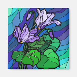 Imã Manche o ímã roxo de vidro da flor