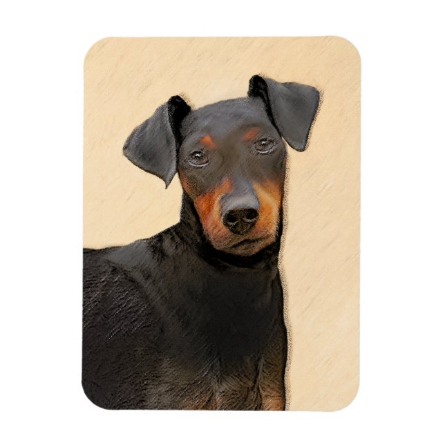 Ímã Manchester Terrier Pintura Original (Vertical)