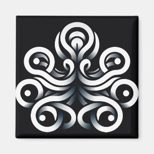 Imã Mandala Abstrato Geométrico Sagrado Minimalista Ze