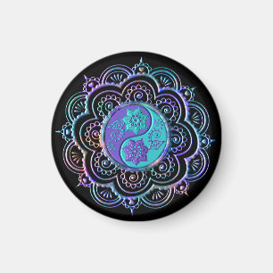 Imã Mandala Azul e Roxo