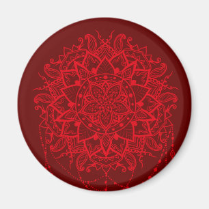 Imã Mandala burgundy Indiano