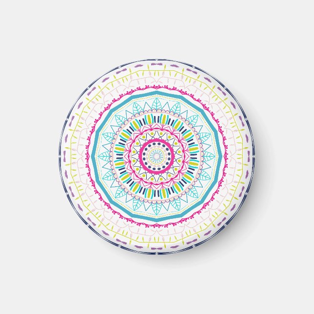 Imã mandala colorida (Frente)