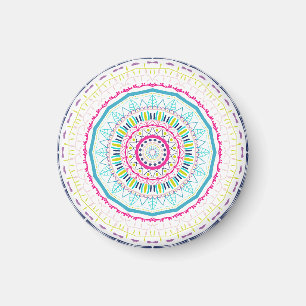 Imã mandala colorida
