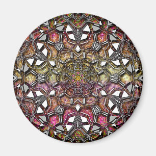 Imã Mandala de cristal metálica