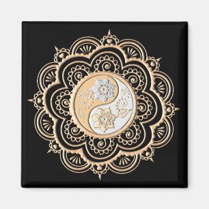 Imã Mandala de Ouro & Prata