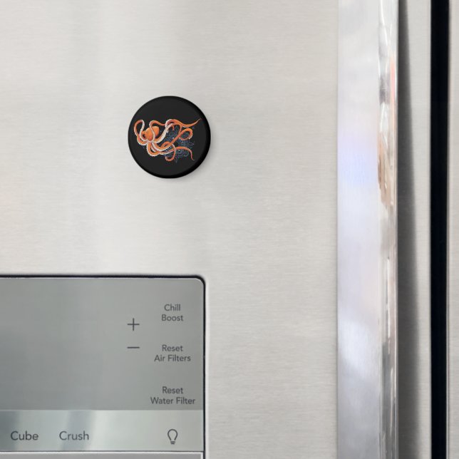 Imã Mandala de polvo de laranja ousado e fascinante  (In Situ (Fridge))