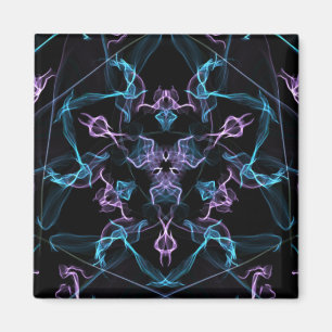 Imã Mandala de triângulo roxo e azul