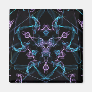 Imã Mandala de triângulo roxo e azul