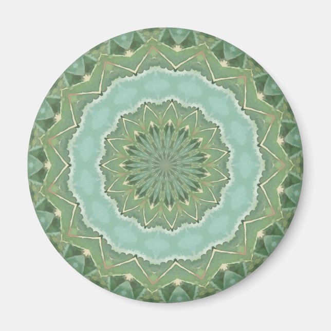 Imã Mandala do Succulent (Frente)