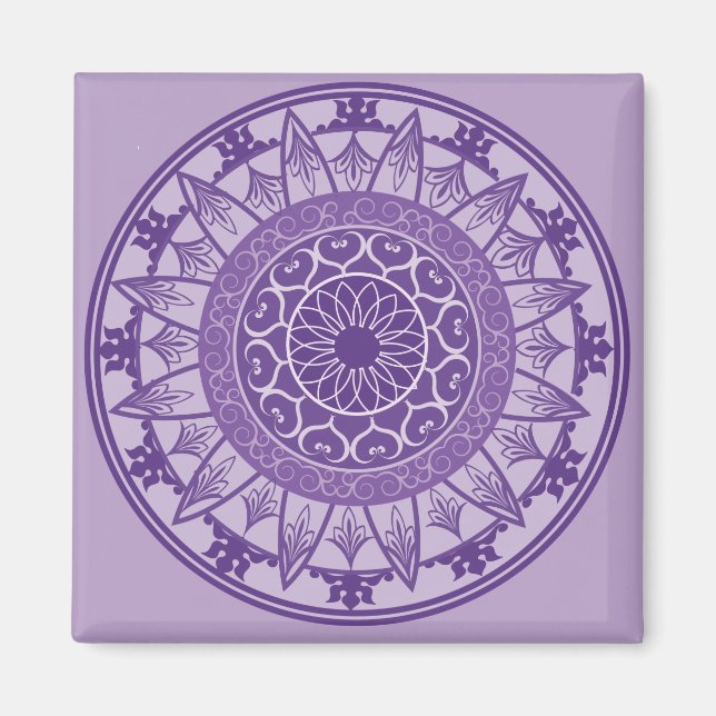 Imã Mandala em roxo (Frente)