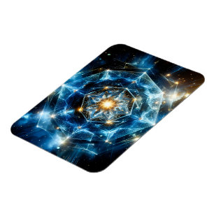 Ímã Mandala Estrela Universo Geometria Cósmica Abstrat